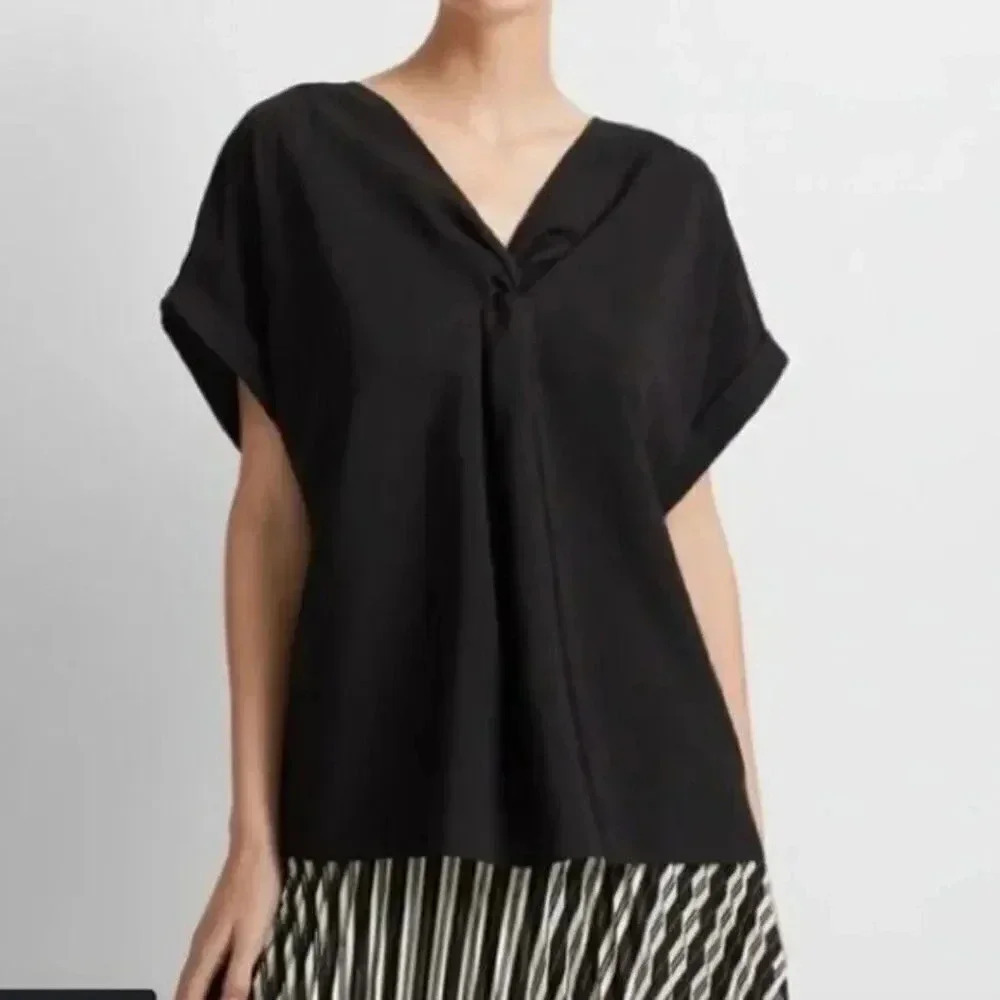 Club Monaco Black Twist Top